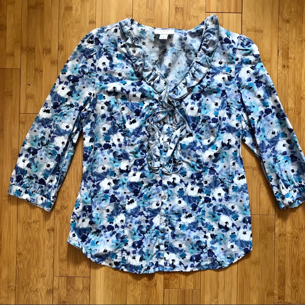 Loft Floral Blouse size 8